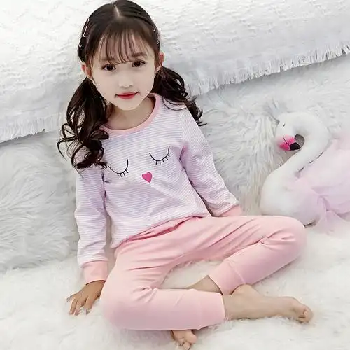 女童保暖秋衣秋裤两件套大童长袖全棉女宝宝睡衣儿童内衣套装纯棉
