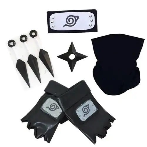 火影忍者护额发带cosplay晓组织鼬红云四代目 卡卡西围脖头巾面罩