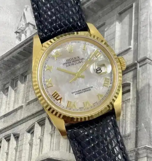贝母面金劳力士datejust