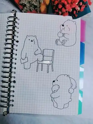 可爱简笔画懒熊