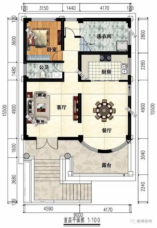 带架空层设计的两栋别墅,第一栋面宽9米,建出大豪宅的范儿