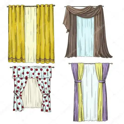 窗帘简笔画 窗帘简笔画儿童画