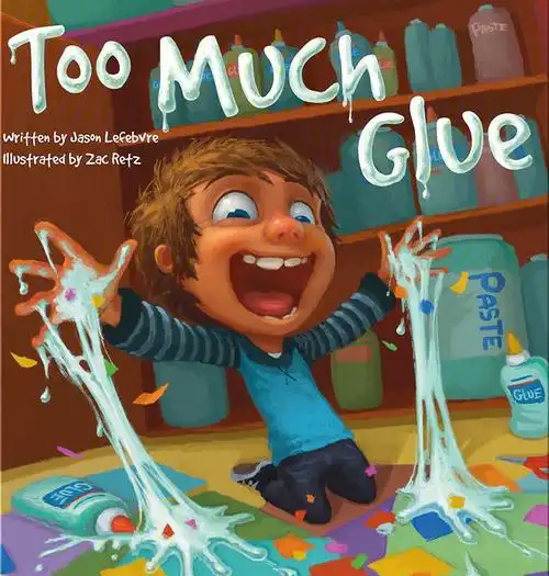 98书名〈too much glue〉95 作者jason lefebvre96插画师zac
