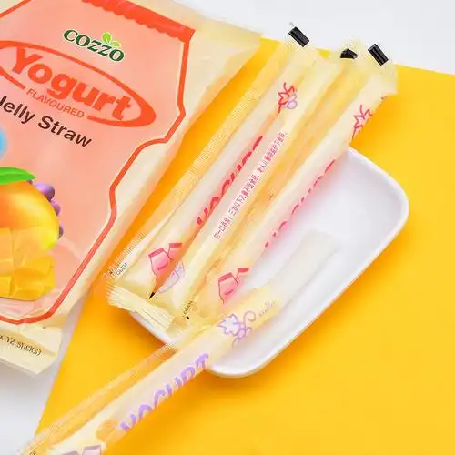 果冻马来西亚高柔综合果味条形布丁多口口味儿童果冻