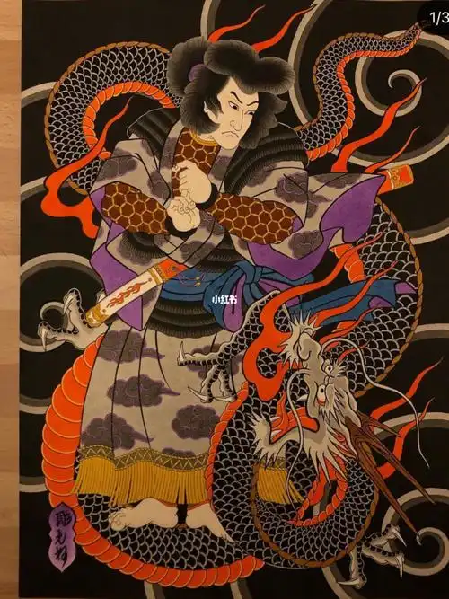 ins日式传统纹身手稿分享#鬼若丸#云龙九郎_纹身_instagram_80md脏辫