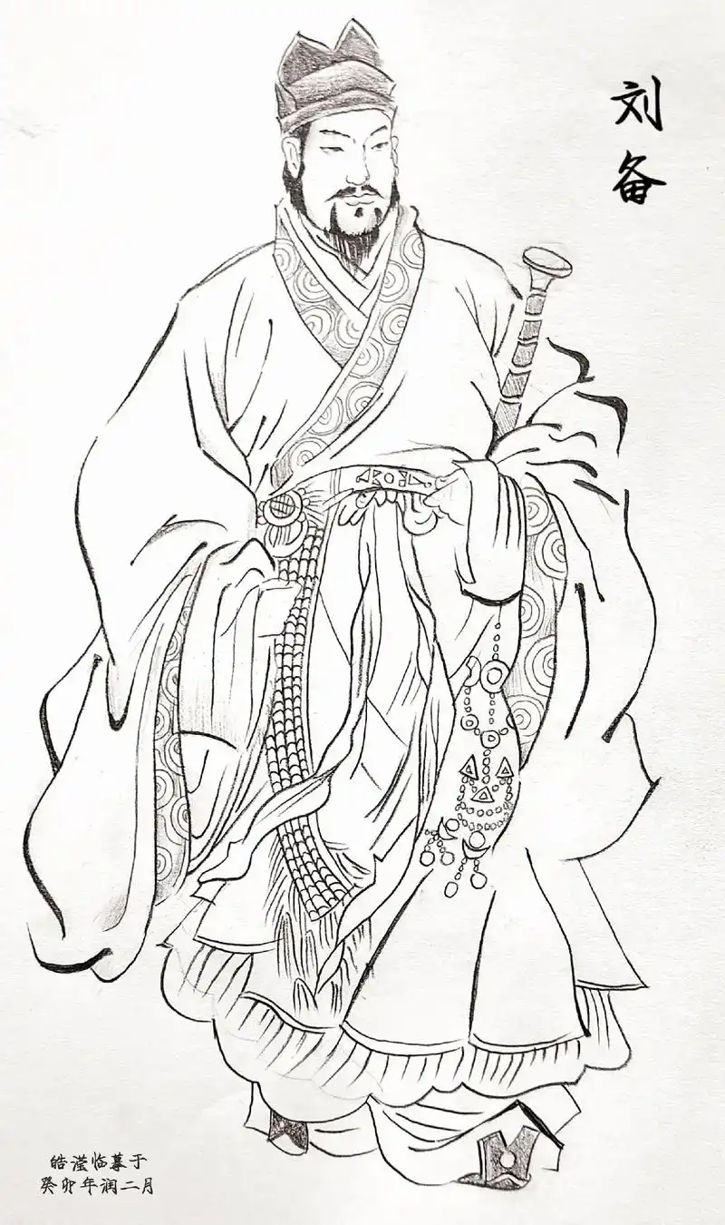 临摹李云中先生的刘备.#三国演义#画画的baby - 抖音