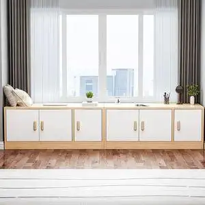 飘窗柜落地柜窗台柜子收纳阳台柜矮柜地柜储物柜简约卧室窗户柜子