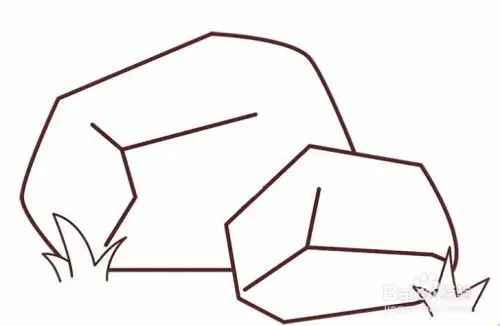 石头简笔画教程-百度经验