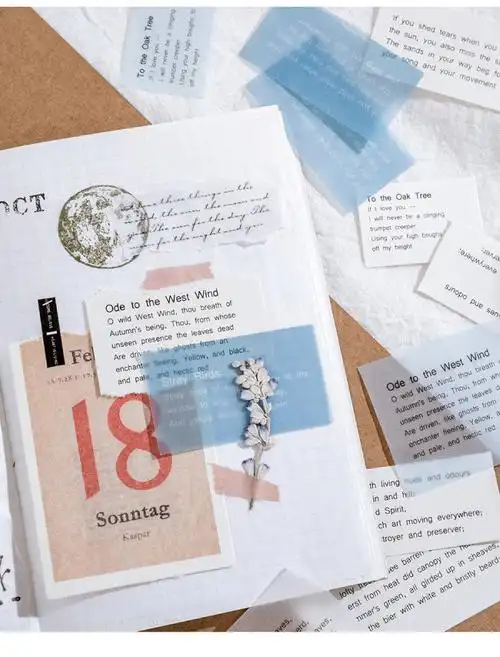 陌墨 火柴盒便签素材纸 一纸一言系列 ins手帐留言装饰打底纸 6款