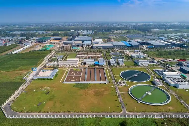 怀远县涡北污水处理厂二期工程建成后鸟瞰图    吴松贵  摄