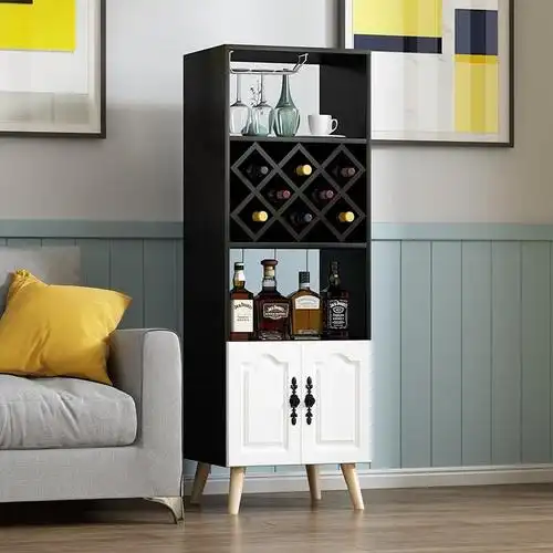 简易红酒客厅餐厅储物柜酒柜小型小户户型落地酒架