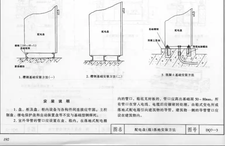 落地式配电箱安装高度