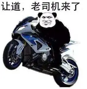 让道,老司机来了(熊猫人骑摩托车)