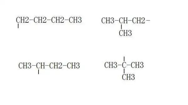 丁基的4个结构简式怎么来的?