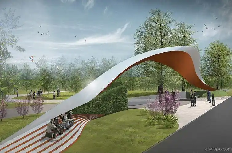 park公园入口景观效果图_景观效果图_zoscape-建筑园林景观规划设计网