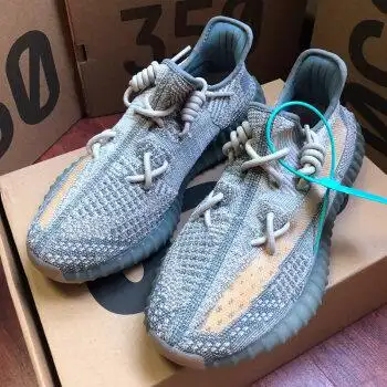 官方旗舰椰子鞋男350芝麻灰满天星官网旗舰男士休闲鞋 灰蓝(高版本)