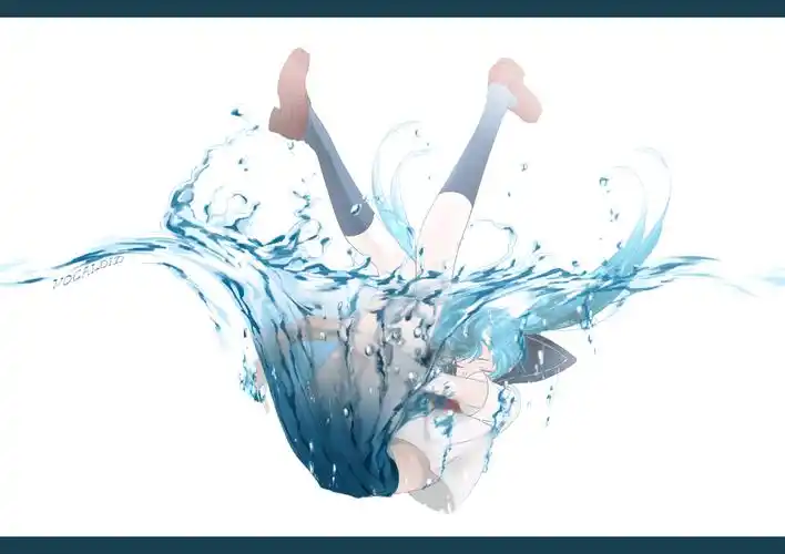 二次元 水 深海 泡沫 清凉 透明 游泳 夏季 水着浪花 卡哇伊 萌萌1227