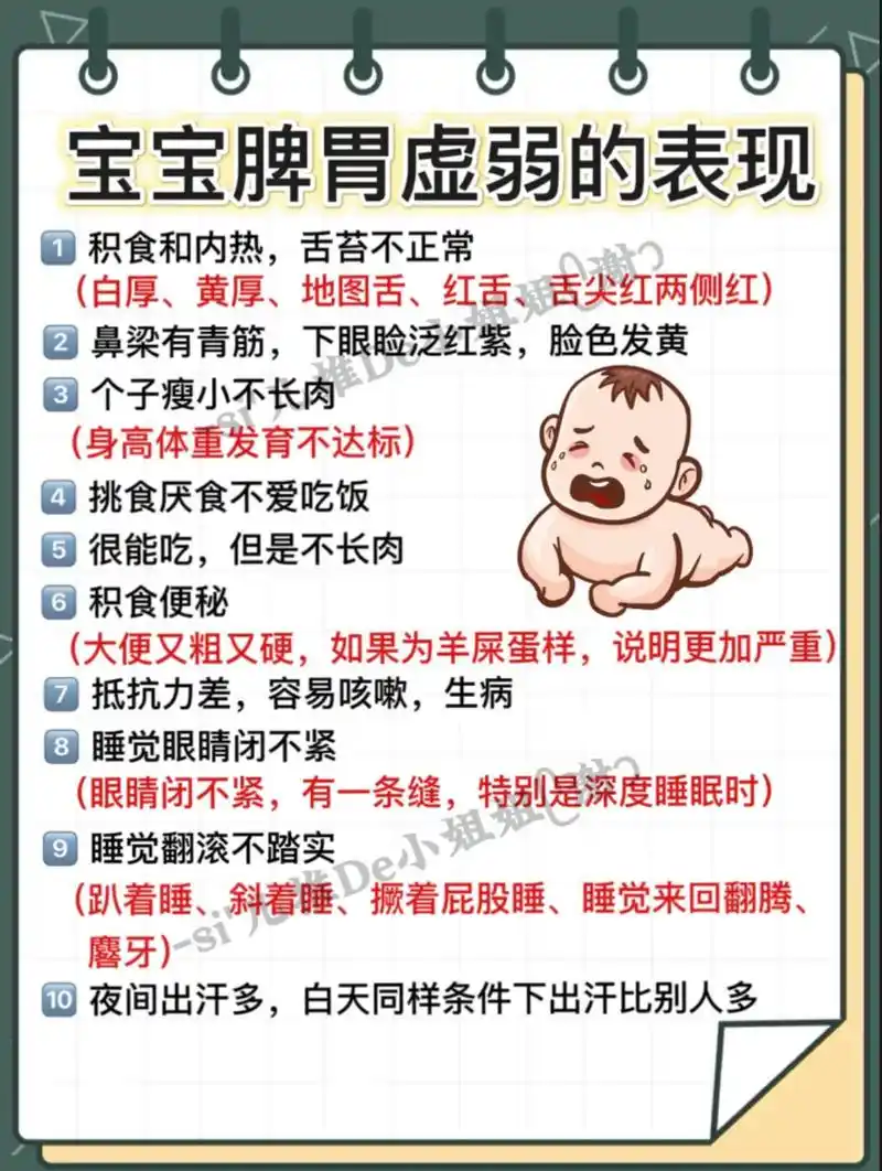 宝宝脾胃虚弱的表现和调理指南.