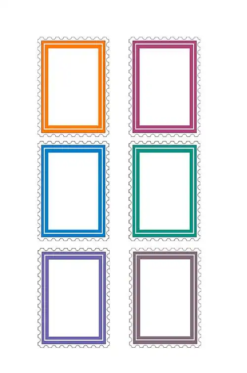 简约彩色花边花纹边框元素