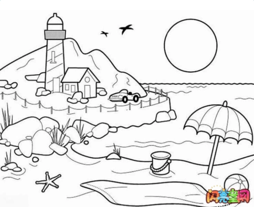 大自然风景的简笔画大自然图片简笔画