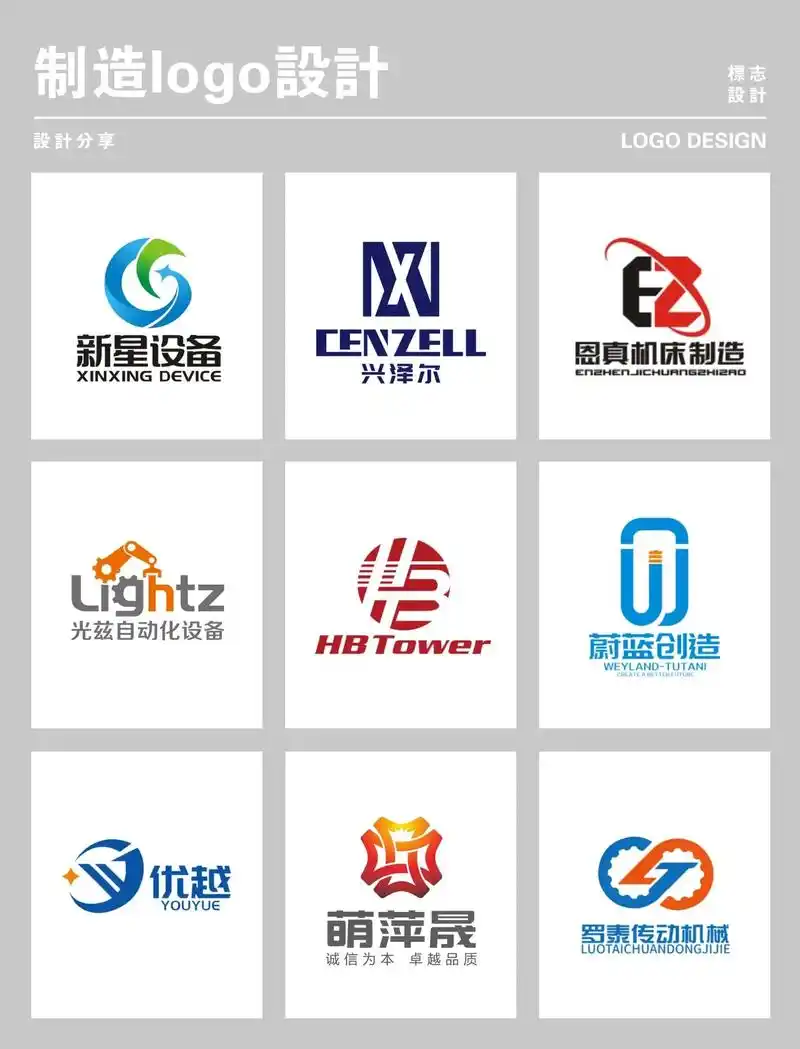 制造业logo设计.logo的意义是:让你的品牌得到了应有的 - 抖音