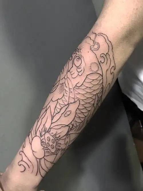 小臂线条_纹身图案手稿图片_ 闫成宇的纹身作品集