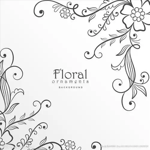 手绘花边简笔画花纹