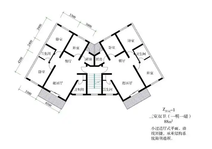 132套单元式住宅,户型设计cad图集