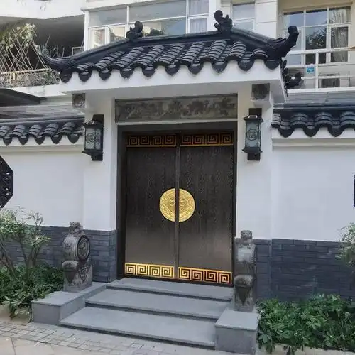 奇雅木业别墅大门院子围墙折叠门仿古木门老式门