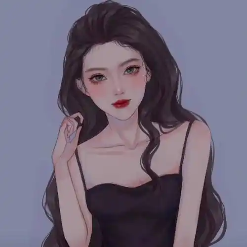 甜酷系手绘女生头像_微信_壁纸_后腿