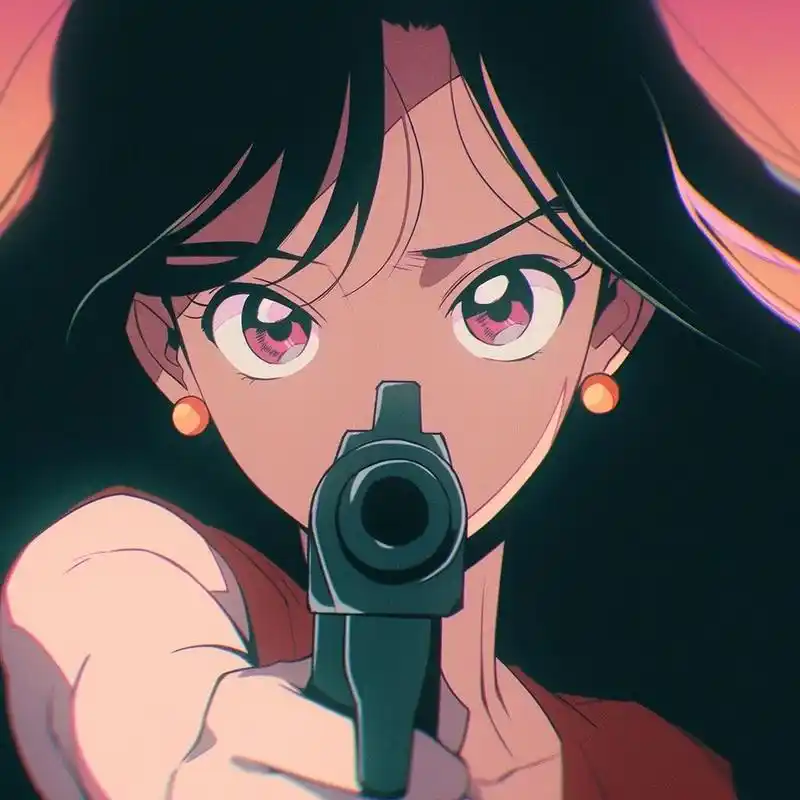 飒!/旧漫/持枪女孩头像