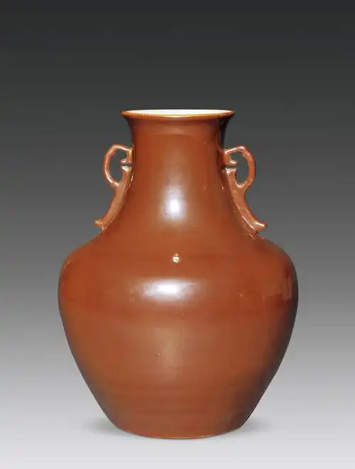 【清 紫金釉如意耳尊】拍卖品_图片_价格_鉴赏_清代单色釉瓷器_雅昌