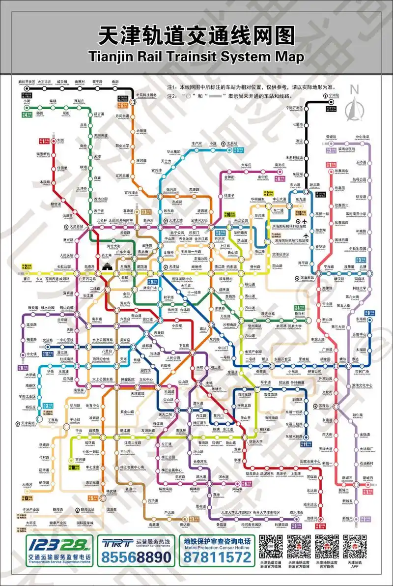 预计#天津地铁# 2025年未来网线图(不一定准确,如有侵权将立即删除!