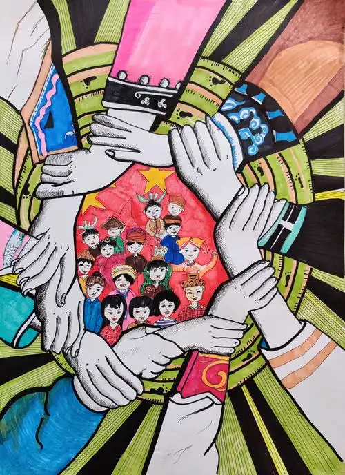 民族团结进步绘画比赛获奖作品展示三