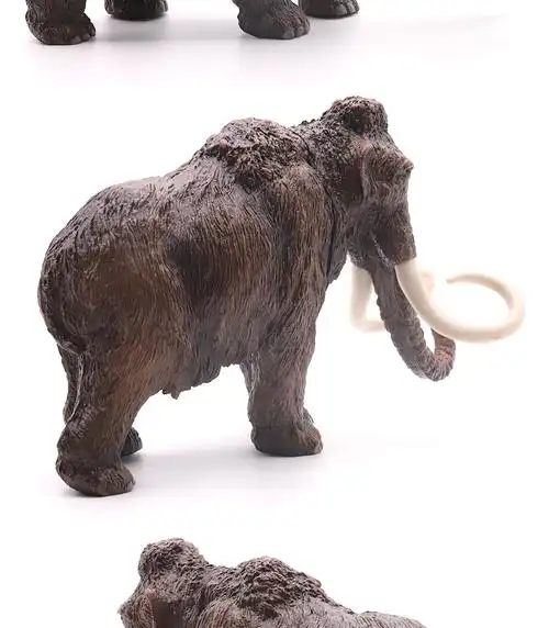 猛犸象动物史前远古动物冰河世纪仿真实心猛犸象模型长毛象玩具男孩