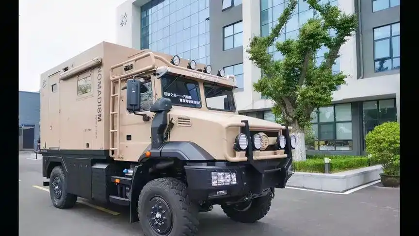 一汽解放诺玛迪森流浪者越野房车,全时四驱 三把锁,家居齐全-汽车视频