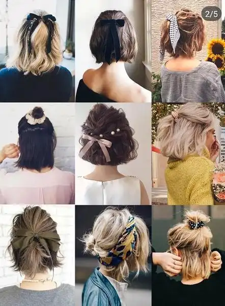 简单又好看的短发扎头发教程(超好看的短发扎发合集)(4)