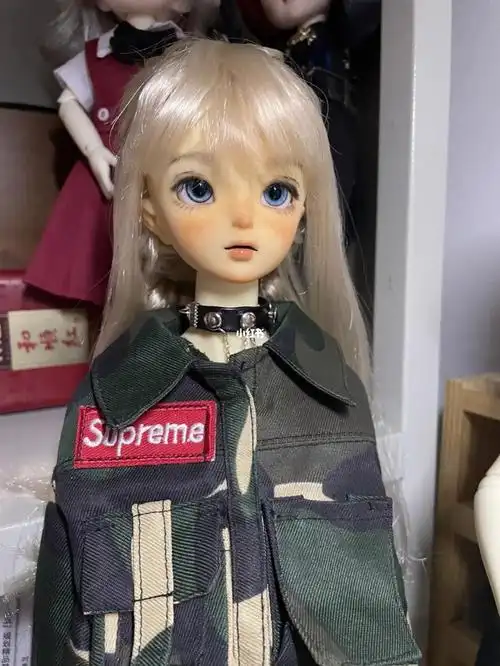 上次那个黄化头的返图~好可爱的小衣服!#bjd  #bjd妆面  #bjd接妆