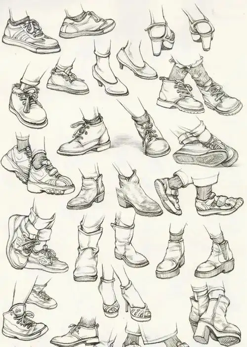 速写【鞋子画法】