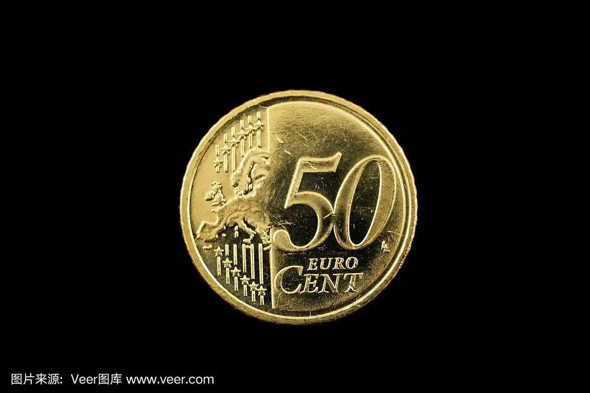 黑色的50欧元硬币