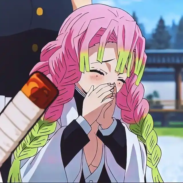 《鬼灭之刃》"恋柱"甘露寺蜜璃,自截动漫头像壁纸无水印分享