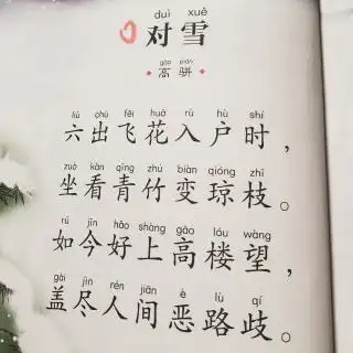 对雪