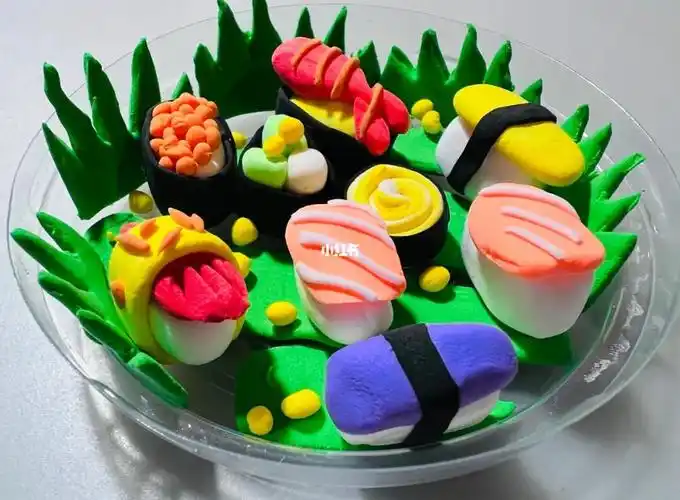 粘土手工寿司卷