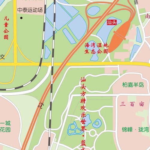 2022年新版 汕头地图  0.9x0.