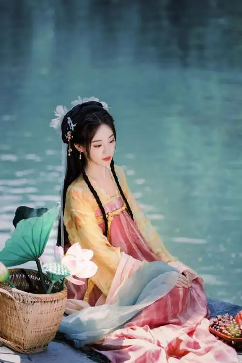 祝绪丹夏日荷花仙子##祝绪丹古风撑伞