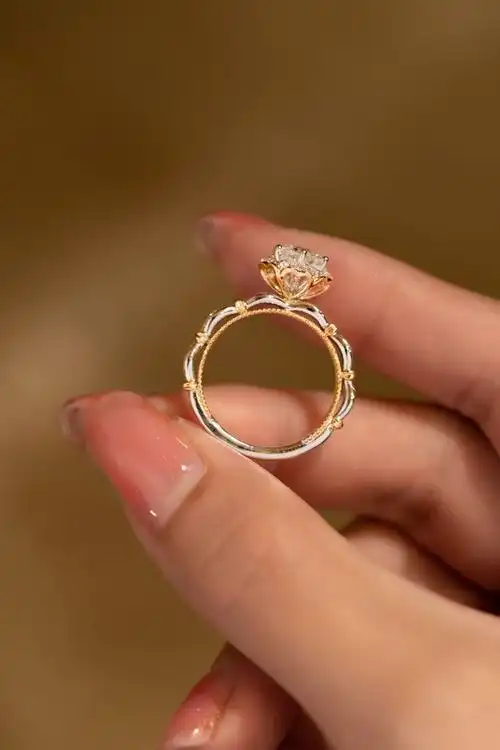 yudiidesignstamen芯语18k金求婚钻戒戒托