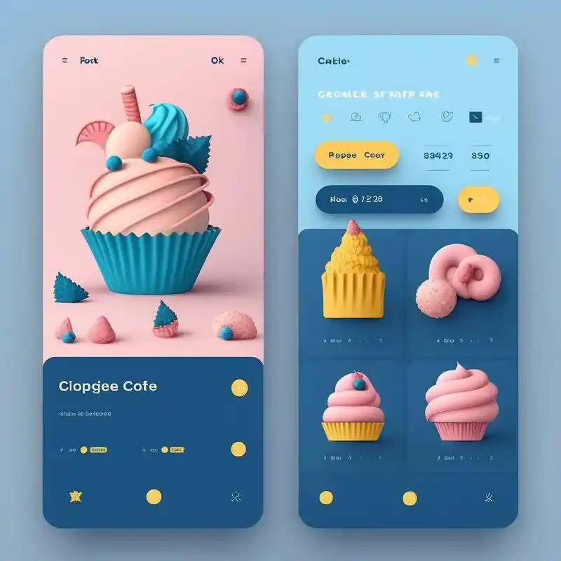 aigc|点心类手机界面设计.魔法口令:mobile app - 抖音