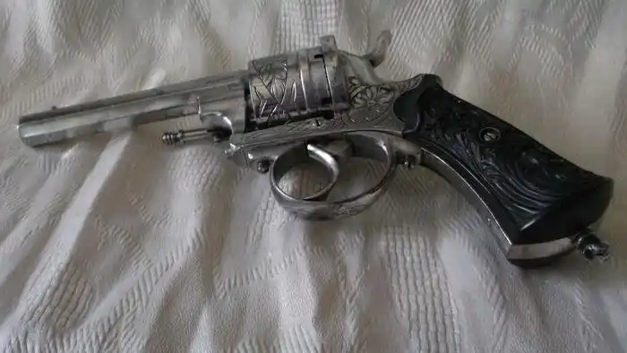 very large pin fire revolver civilian luxury in