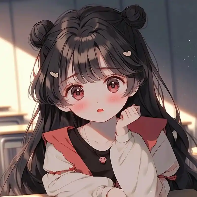 可爱女生头像:百无聊赖发呆的你