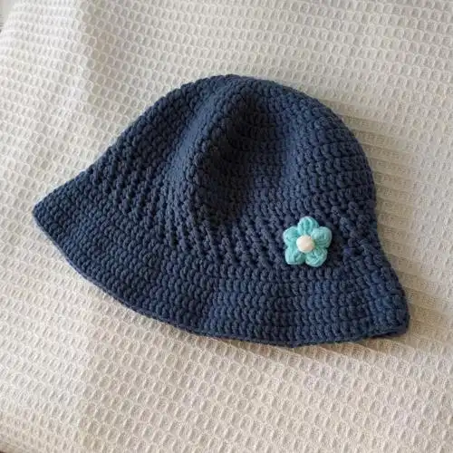 钩针小花渔夫帽又来啦可客制